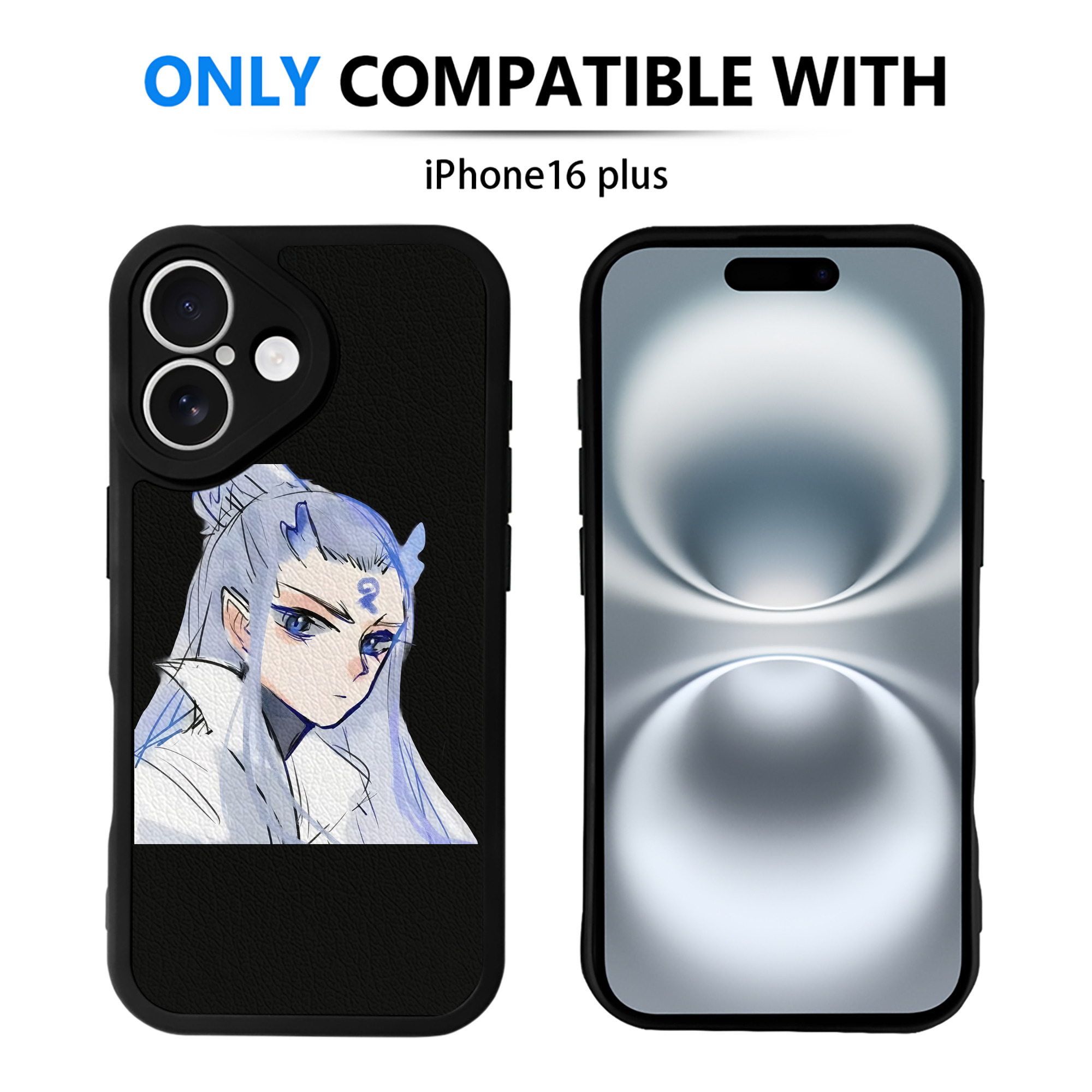（画像用） Ne Zha 2 ナタ 魔童の大暴れ 【iPhone 16シリーズ対応】シリコンスマホケース（レザー調） 材質：シリコン